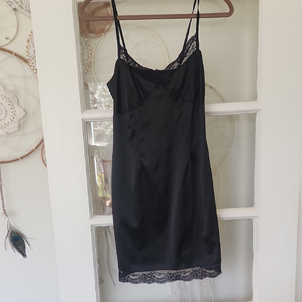 Wild Fable Black Lace Slip Dress